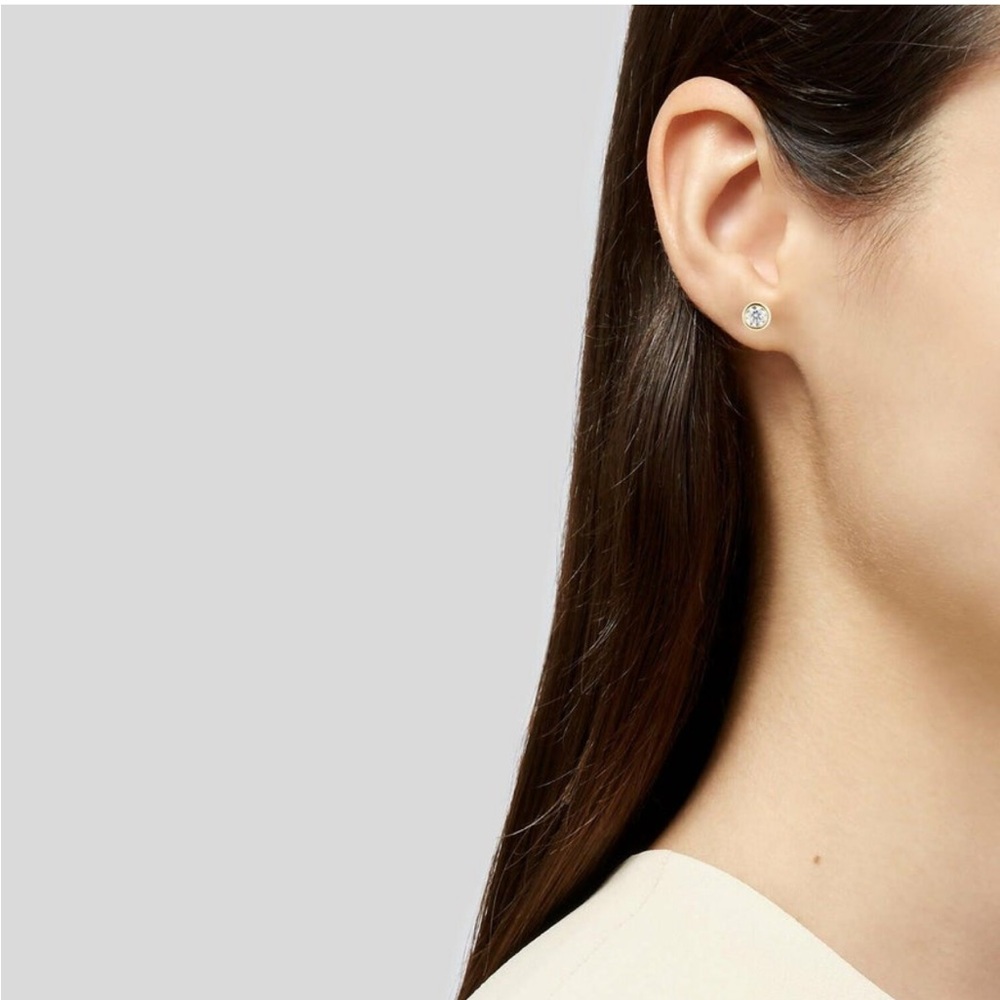Tiffany & Co. Elsa Peretti Diamonds By the Yard Yellow Gold Earrings - Picture 7 of 10